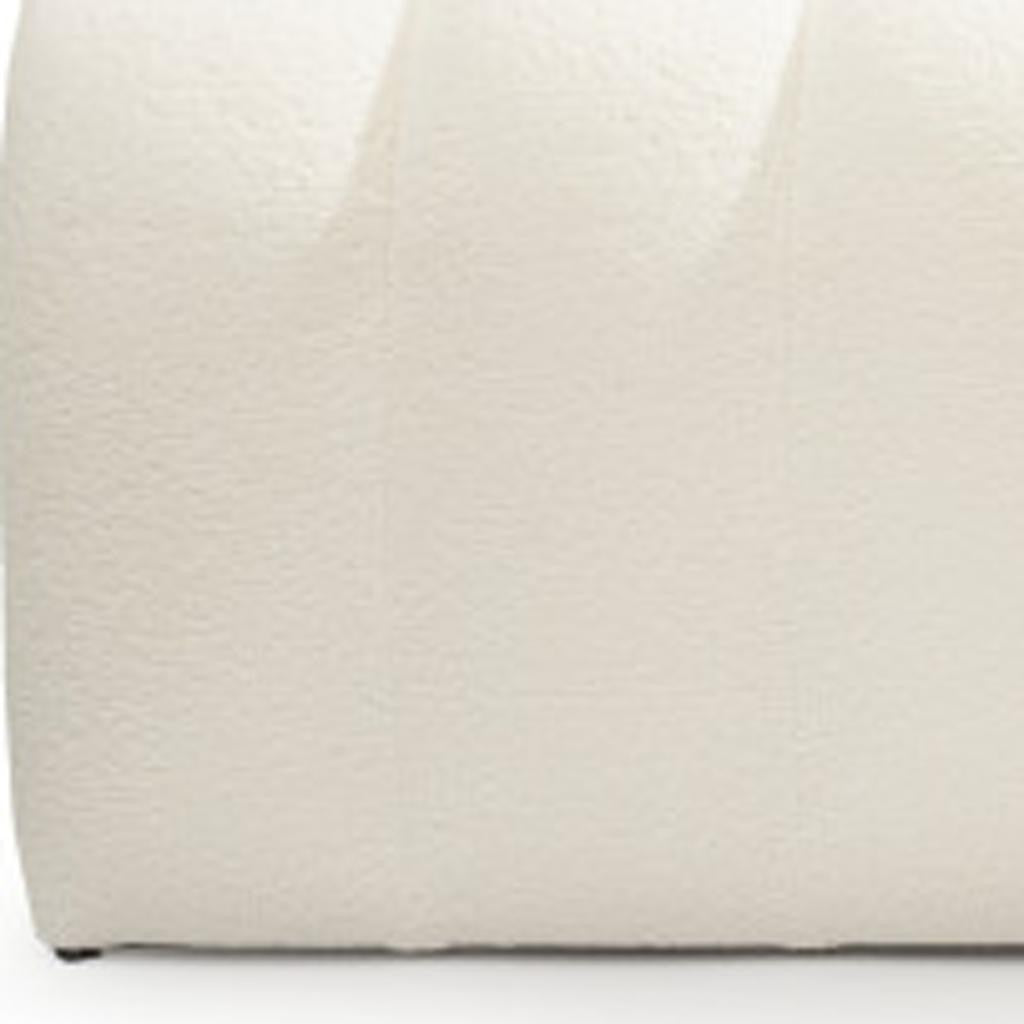 PALISADES 59" WHITE TUFTED BOUCLE UPHOLSTERED BENCH - Varnish & Vibe