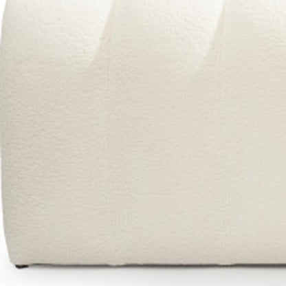 PALISADES 59" WHITE TUFTED BOUCLE UPHOLSTERED BENCH - Varnish & Vibe