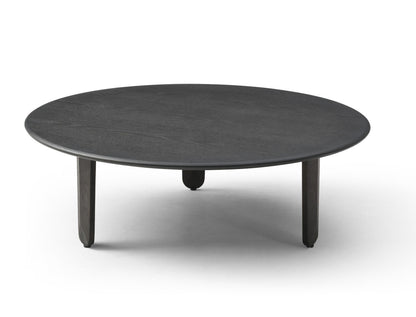 PALISADES 41" BLACK SOLID WOOD ROUND COFFEE TABLE - Varnish & Vibe