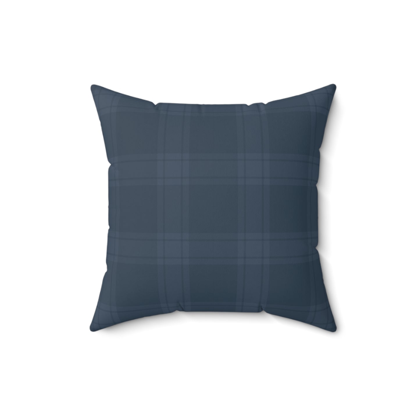 Blue Tartan Christmas Tree Faux Suede Square Pillow - Varnish & Vibe