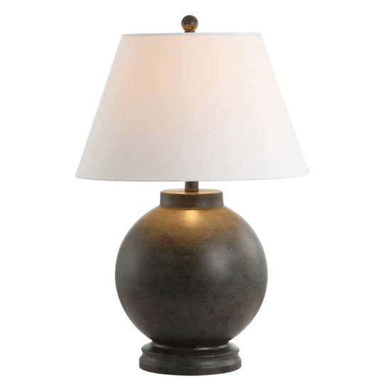 CALABASAS 26" DARK GRAY NOVELTY TABLE LAMP LED WITH DRUM SHADE - Varnish & Vibe