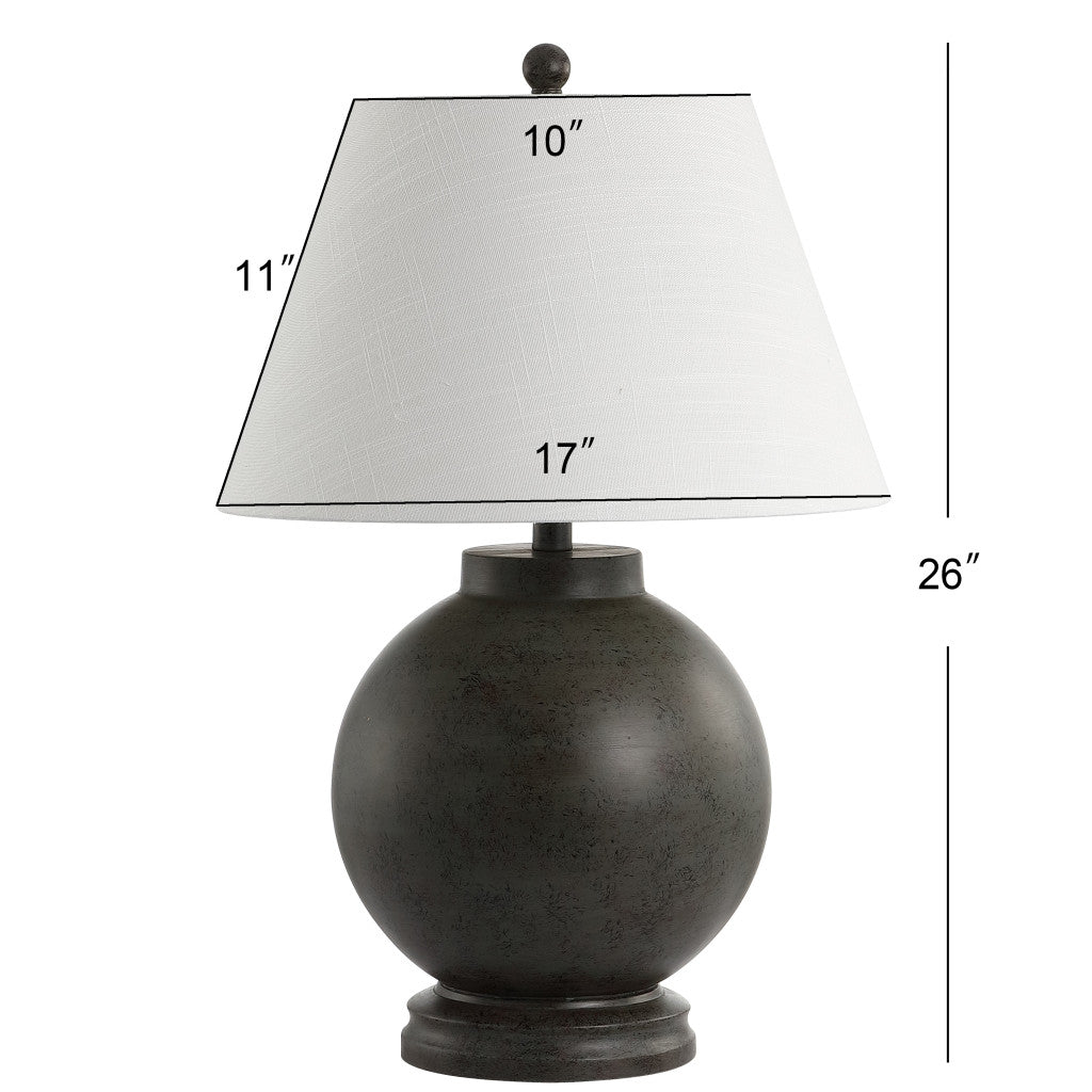 CALABASAS 26" DARK GRAY NOVELTY TABLE LAMP LED WITH DRUM SHADE - Varnish & Vibe