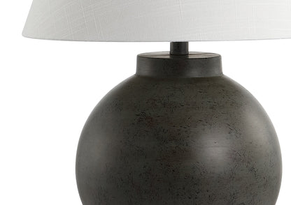 CALABASAS 26" DARK GRAY NOVELTY TABLE LAMP LED WITH DRUM SHADE - Varnish & Vibe