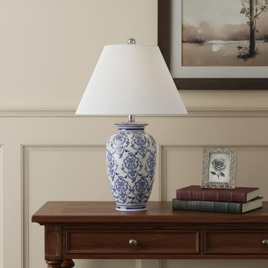 CALABASAS 26" BLUE NOVELTY TABLE LAMP LED WITH GLOBE SHADE - Varnish & Vibe