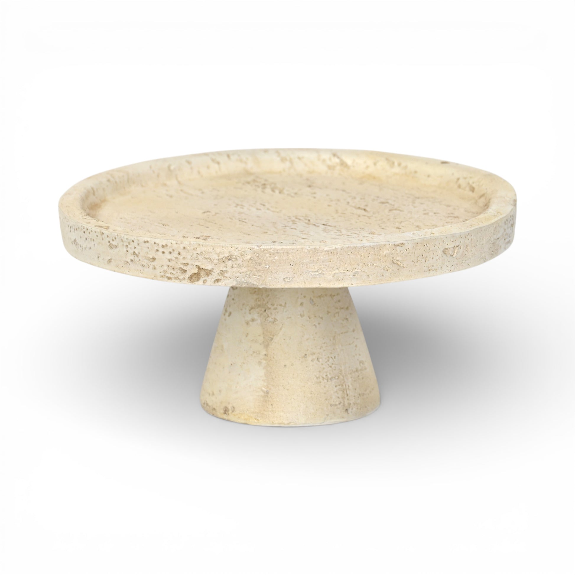 PALISADES 4" BEIGE CEMENT HAND PAINTED DECORATIVE BOWL - Varnish & Vibe