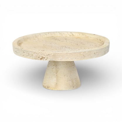 PALISADES 4" BEIGE CEMENT HAND PAINTED DECORATIVE BOWL - Varnish & Vibe