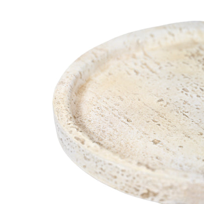 PALISADES 4" BEIGE CEMENT HAND PAINTED DECORATIVE BOWL - Varnish & Vibe