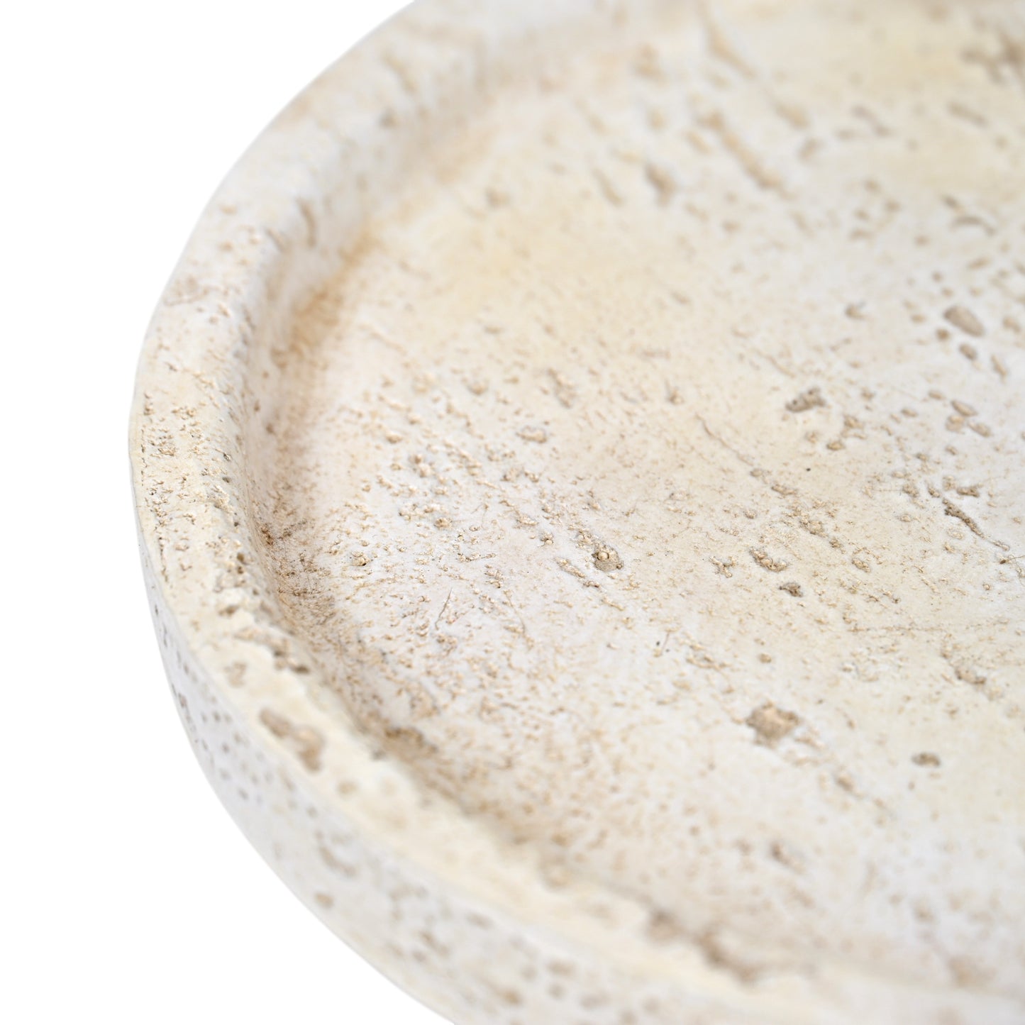 PALISADES 4" BEIGE CEMENT HAND PAINTED DECORATIVE BOWL - Varnish & Vibe