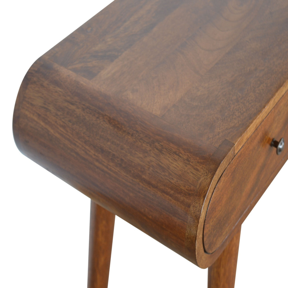 LAUREL 35" CHESTNUT SOLID WOOD CONSOLE TABLE WITH TWO DRAWERS