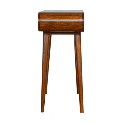 LAUREL 35" CHESTNUT SOLID WOOD CONSOLE TABLE WITH TWO DRAWERS