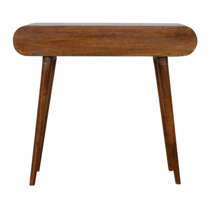 LAUREL 35" CHESTNUT SOLID WOOD CONSOLE TABLE WITH TWO DRAWERS