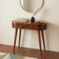 LAUREL 32" CHESTNUT SOLID WOOD OVAL CONSOLE TABLE WITH DRAWER