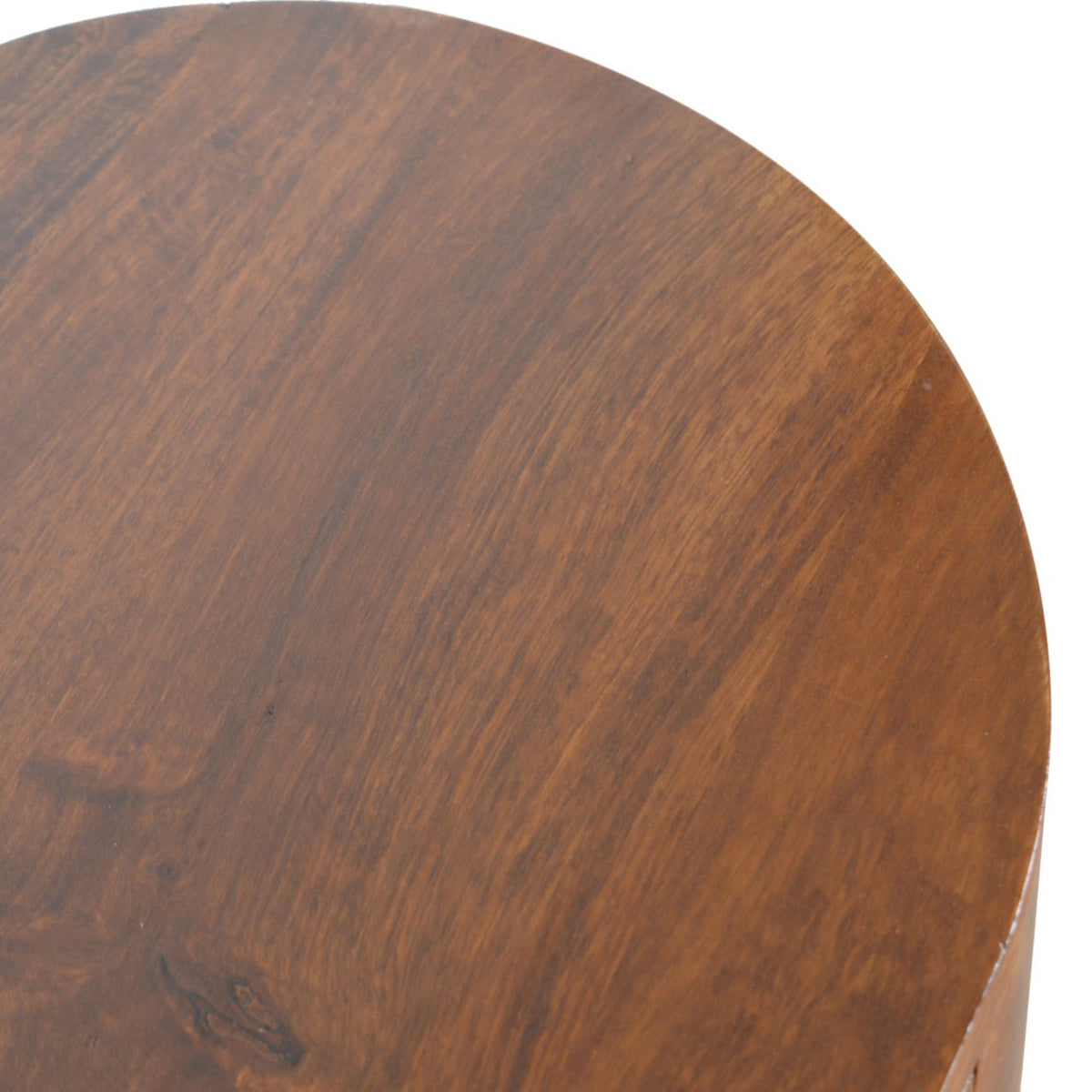 LAUREL 32" CHESTNUT SOLID WOOD OVAL CONSOLE TABLE WITH DRAWER