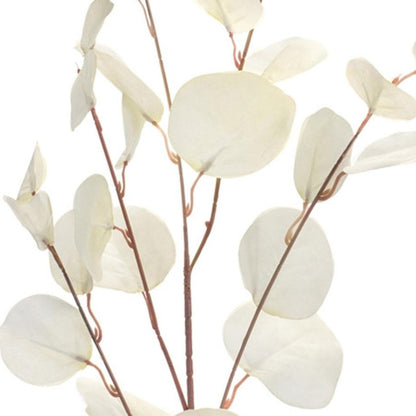 Close-up of the artificial eucalyptus leaf texture