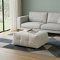 MALIBU 36" BEIGE AND BLACK CHENILLE TUFTED POUF OTTOMAN - Varnish & Vibe