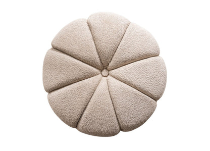 PALISADES 32" TAUPE TUFTED BOUCLE TUFTED ROUND OTTOMAN - Varnish & Vibe