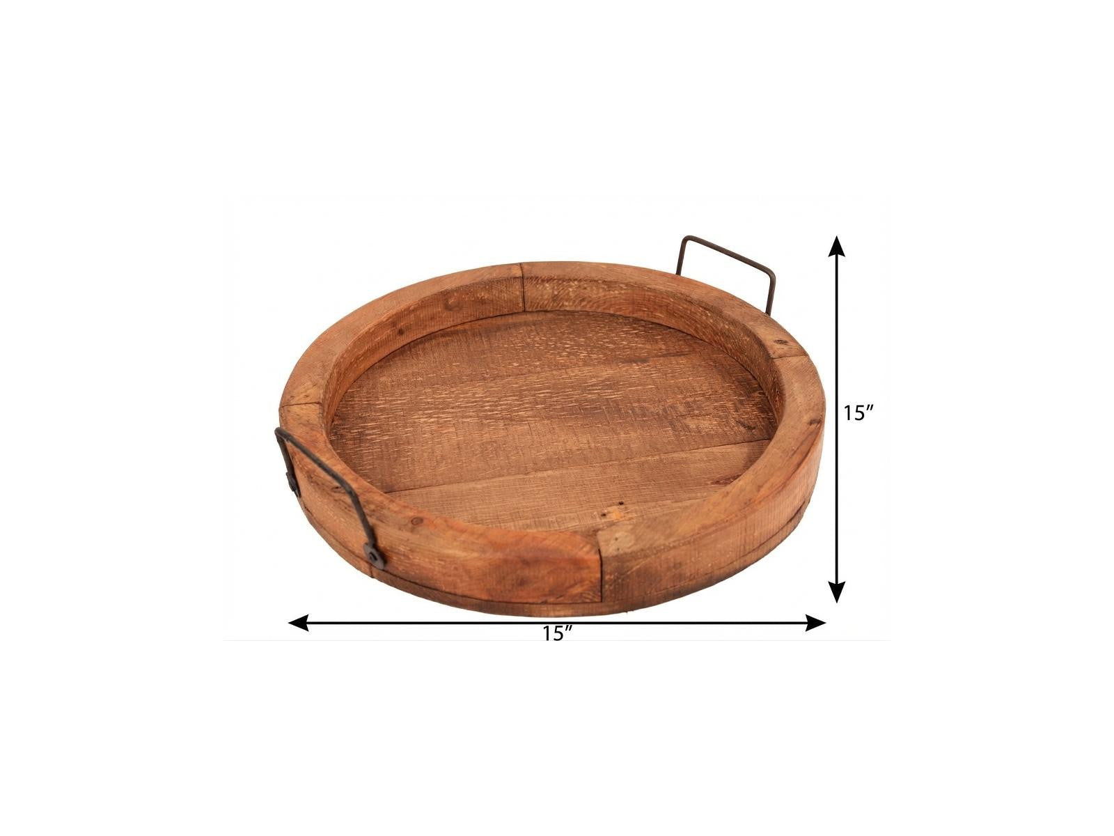wood handmade round serving tray, handmade round serving tray handles, handmade round serving tray, round serving tray handles, solid wood handmade round serving