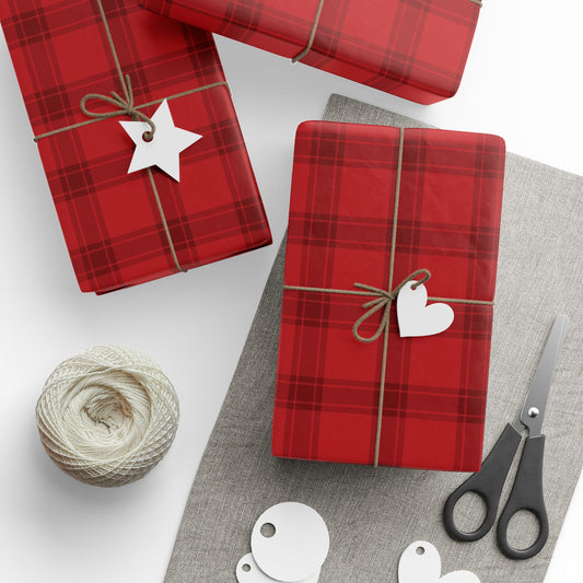 Red Tartan Wrapping Papers - Varnish & Vibe