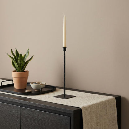 PALISADES 12" BLACK METAL FLOOR TAPER CANDLESTICK - Varnish & Vibe