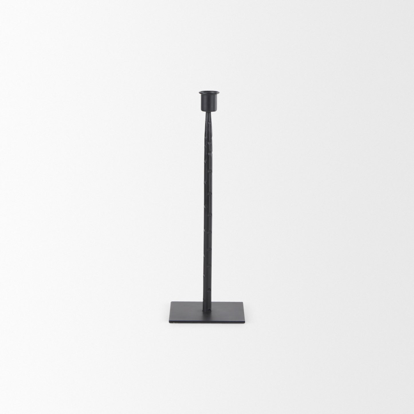 PALISADES 12" BLACK METAL FLOOR TAPER CANDLESTICK - Varnish & Vibe