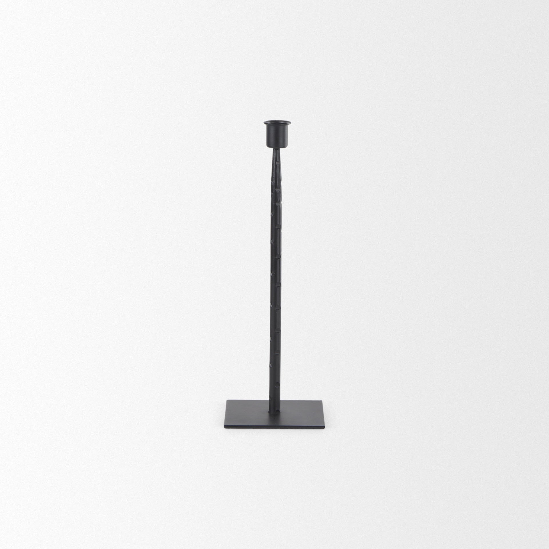 PALISADES 12" BLACK METAL FLOOR TAPER CANDLESTICK - Varnish & Vibe