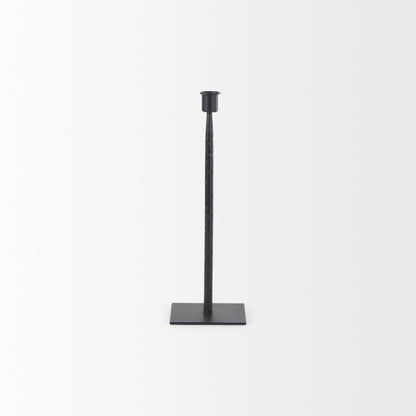 PALISADES 12" BLACK METAL FLOOR TAPER CANDLESTICK - Varnish & Vibe