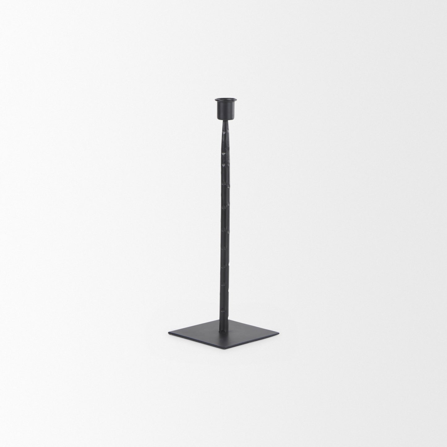 PALISADES 12" BLACK METAL FLOOR TAPER CANDLESTICK - Varnish & Vibe