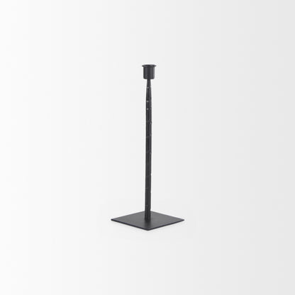 PALISADES 12" BLACK METAL FLOOR TAPER CANDLESTICK - Varnish & Vibe