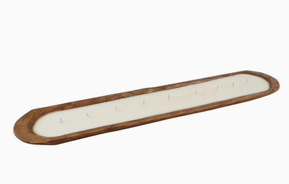 LAUREL 30" BROWN SOLID WOOD OVAL DOUGH BOWL