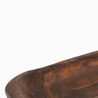 LAUREL 30" BROWN SOLID WOOD OVAL DOUGH BOWL