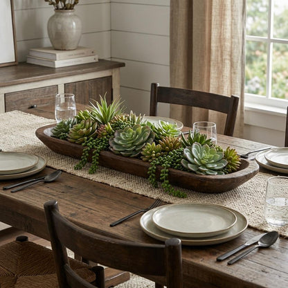 LAUREL 30" BROWN SOLID WOOD OVAL DOUGH BOWL