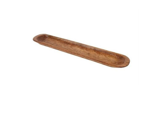 LAUREL 30" NATURAL SOLID WOOD OVAL DOUGH BOWL