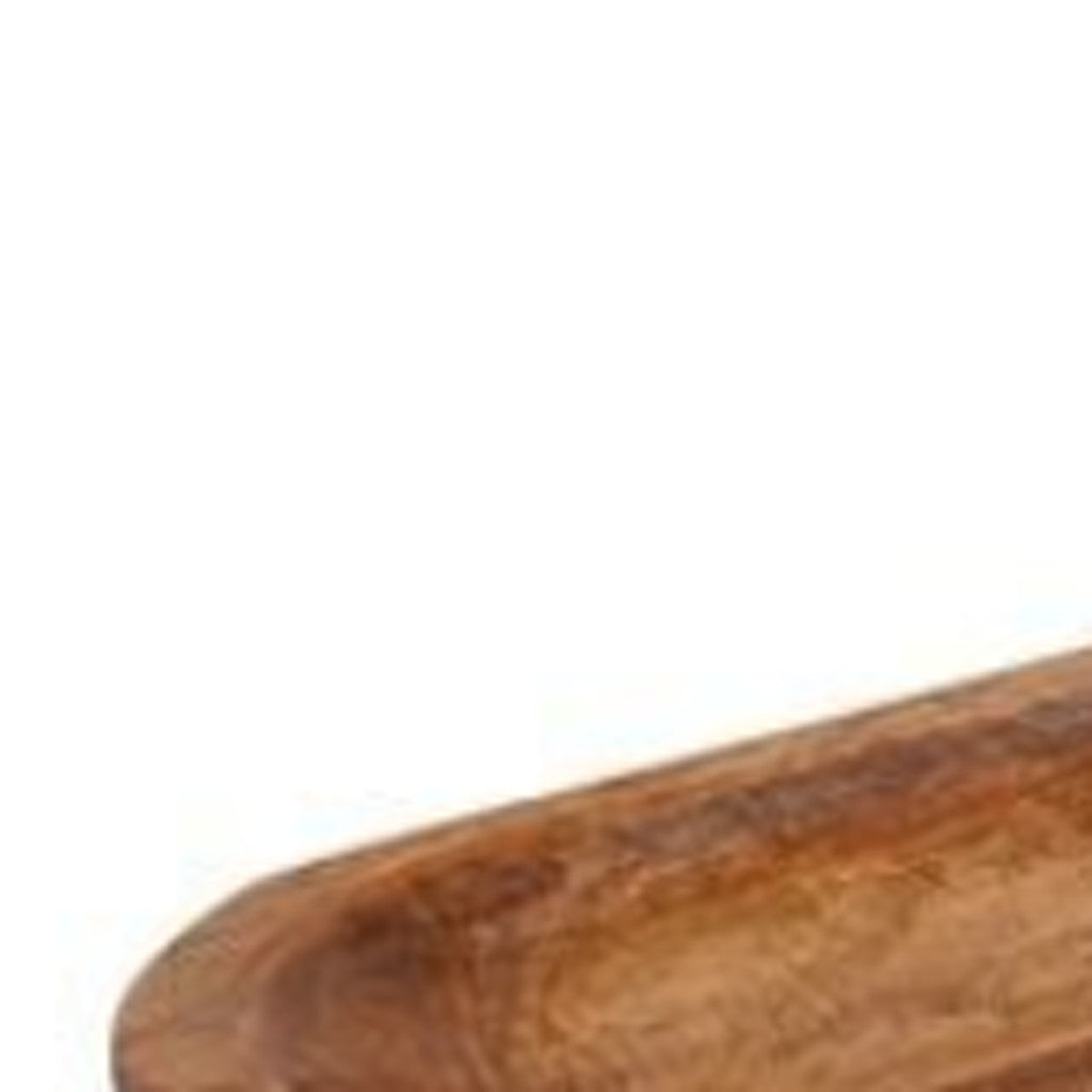 LAUREL 30" NATURAL SOLID WOOD OVAL DOUGH BOWL