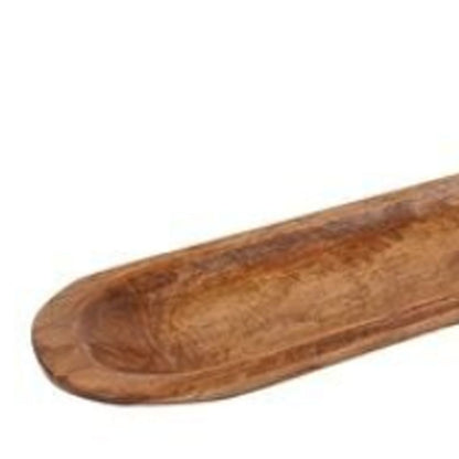 LAUREL 30" NATURAL SOLID WOOD OVAL DOUGH BOWL