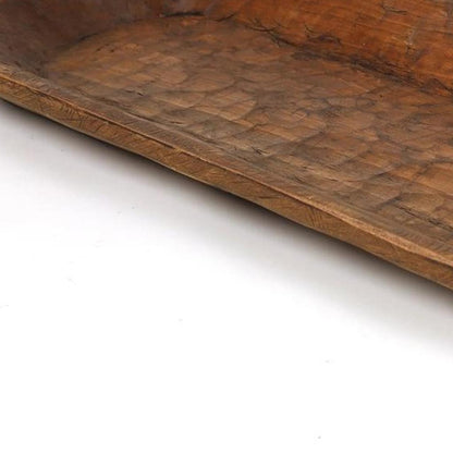 LAUREL 40" NATURAL SOLID WOOD OVAL DOUGH BOWL