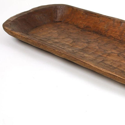 LAUREL 40" NATURAL SOLID WOOD OVAL DOUGH BOWL