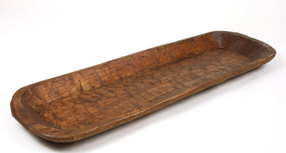 LAUREL 40" NATURAL SOLID WOOD OVAL DOUGH BOWL