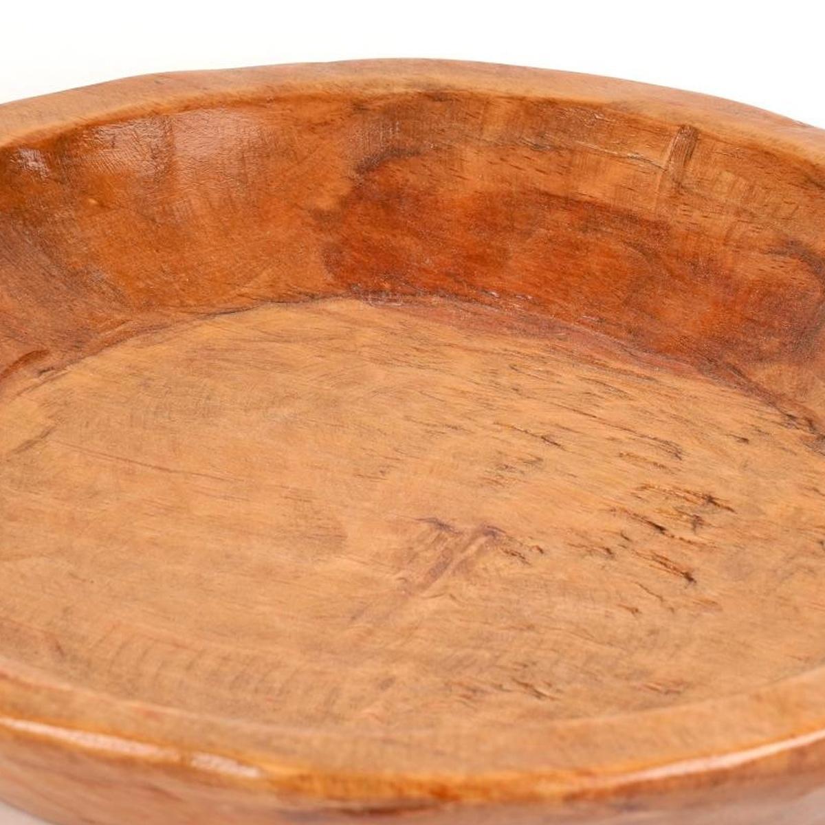 LAUREL 15" NATURAL SOLID WOOD ROUND DOUGH BOWL