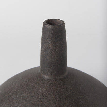 PALISADES 7" BROWN CERAMIC BUD TABLE VASE - Varnish & Vibe