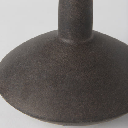 PALISADES 7" BROWN CERAMIC BUD TABLE VASE - Varnish & Vibe