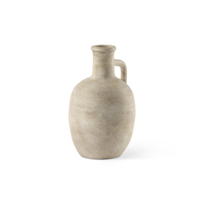 PALISADES 9" BEIGE CERAMIC TABLE VASE - Varnish & Vibe