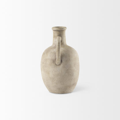 PALISADES 9" BEIGE CERAMIC TABLE VASE - Varnish & Vibe