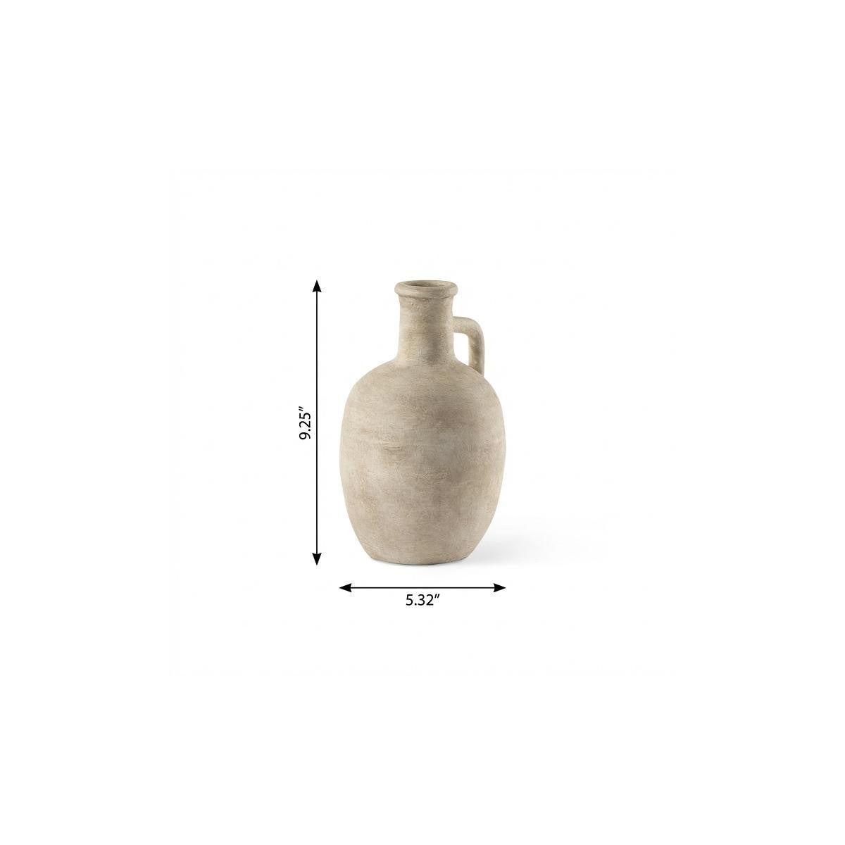 beige ceramic table vase, ceramic table vase, beige ceramic table