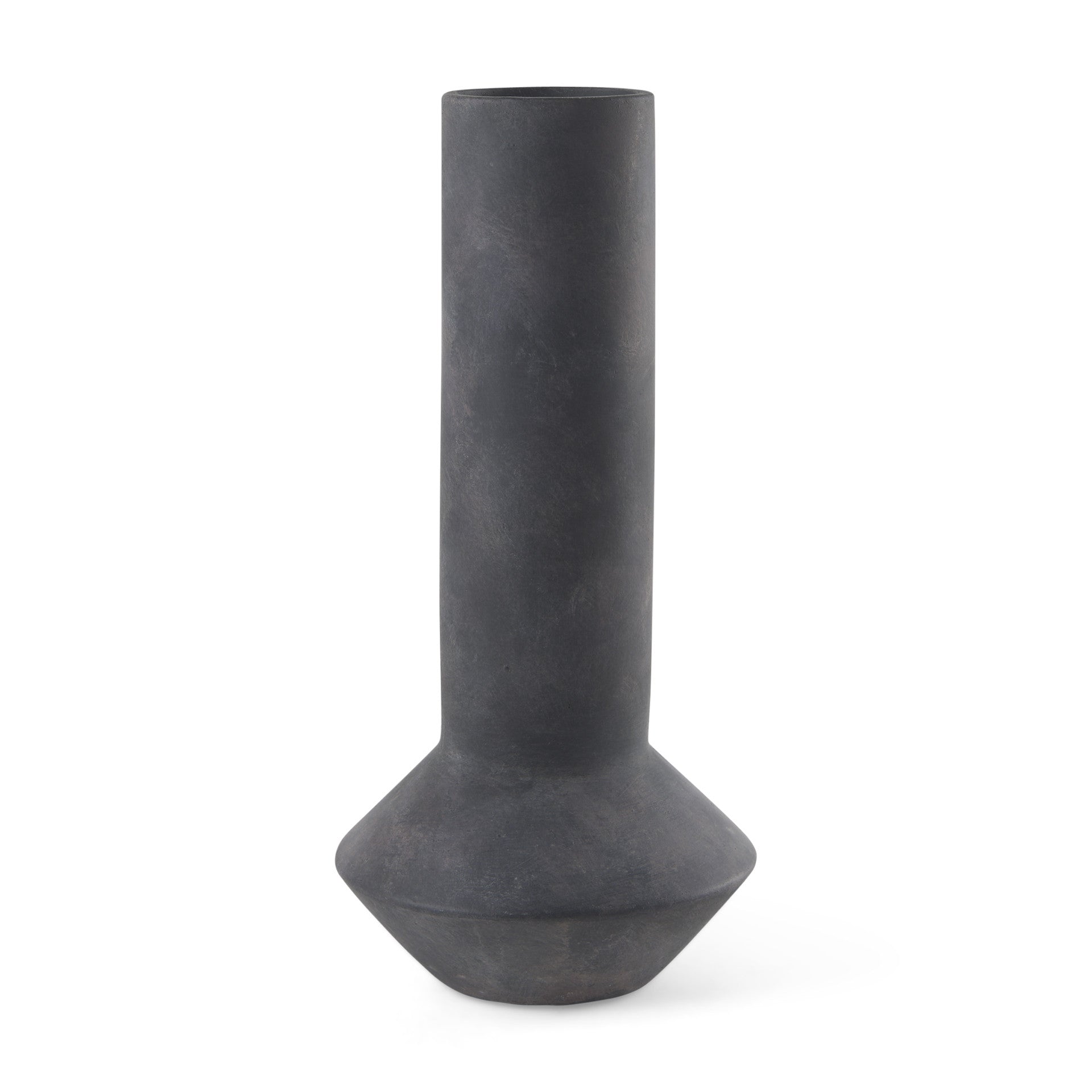 PALISADES 15" BLACK CERAMIC TULIP TABLE VASE - Varnish & Vibe