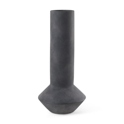 PALISADES 15" BLACK CERAMIC TULIP TABLE VASE - Varnish & Vibe