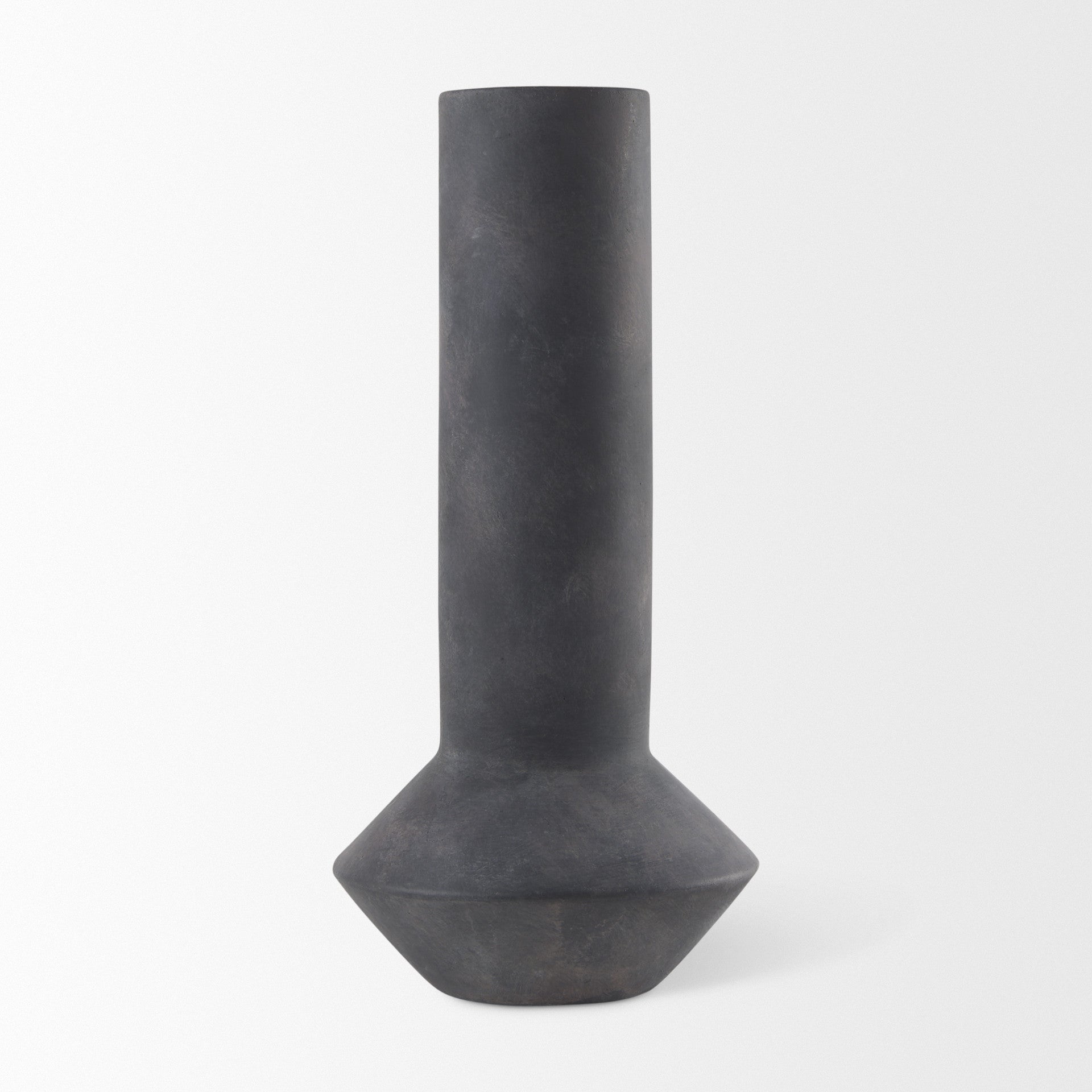 PALISADES 15" BLACK CERAMIC TULIP TABLE VASE - Varnish & Vibe