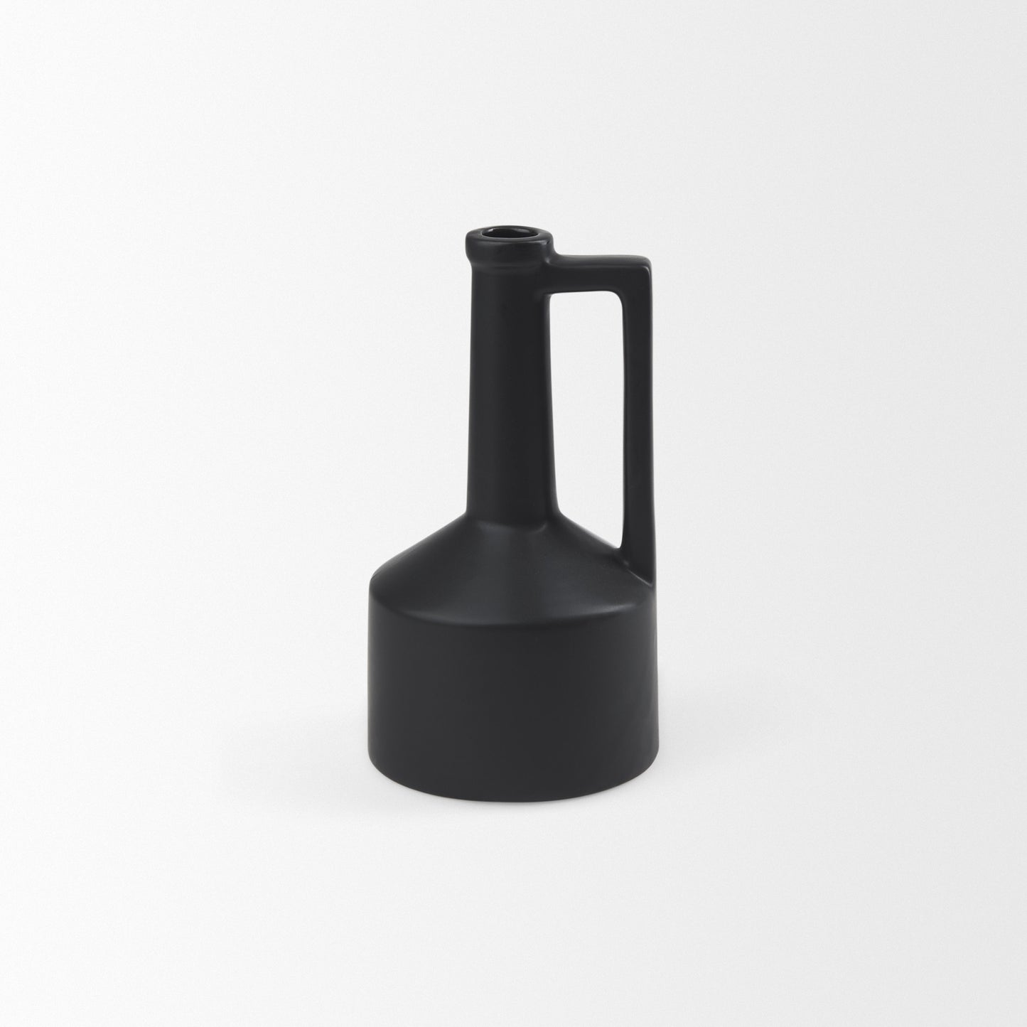 PALISADES 9" BLACK CERAMIC TABLE VASE - Varnish & Vibe