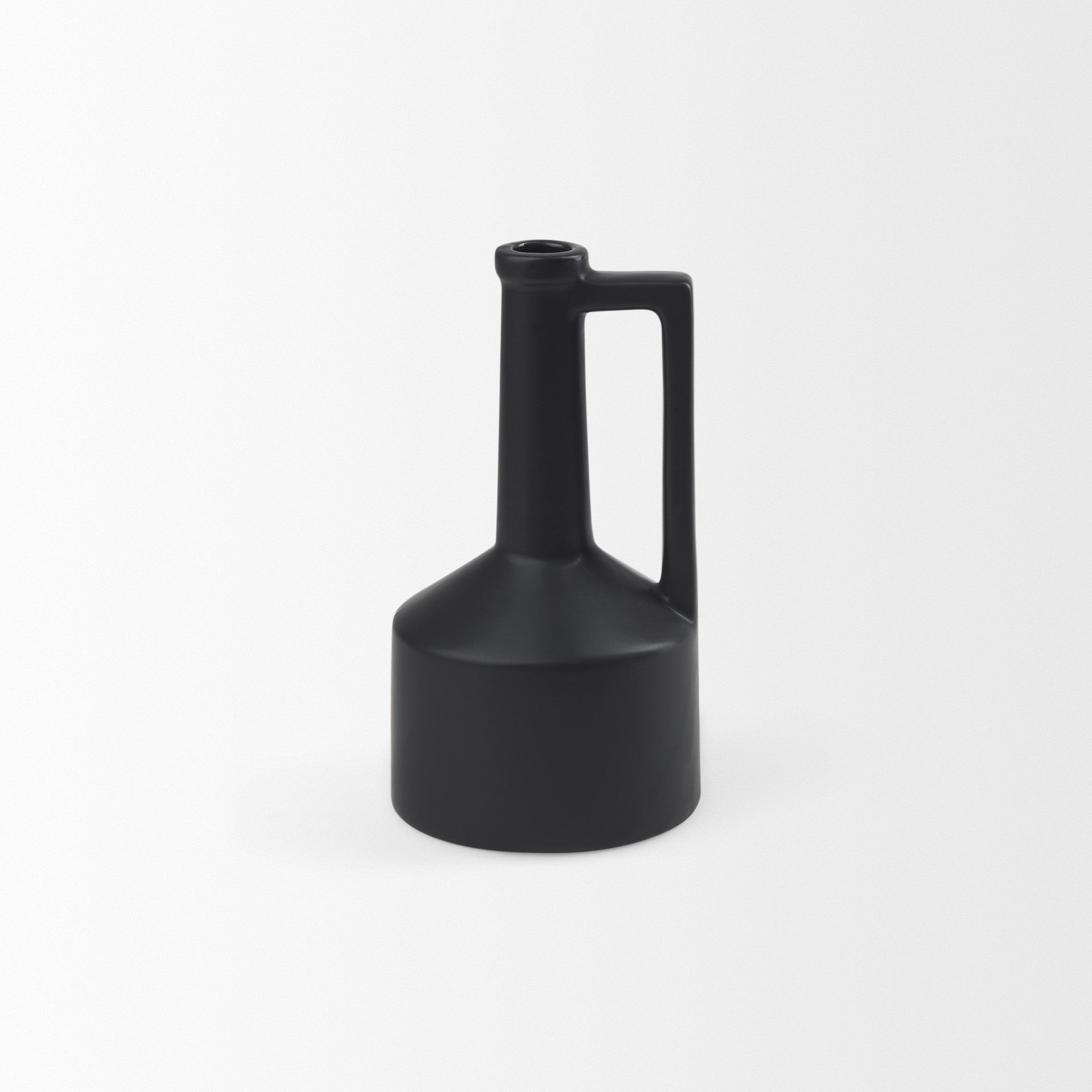 PALISADES 9" BLACK CERAMIC TABLE VASE - Varnish & Vibe