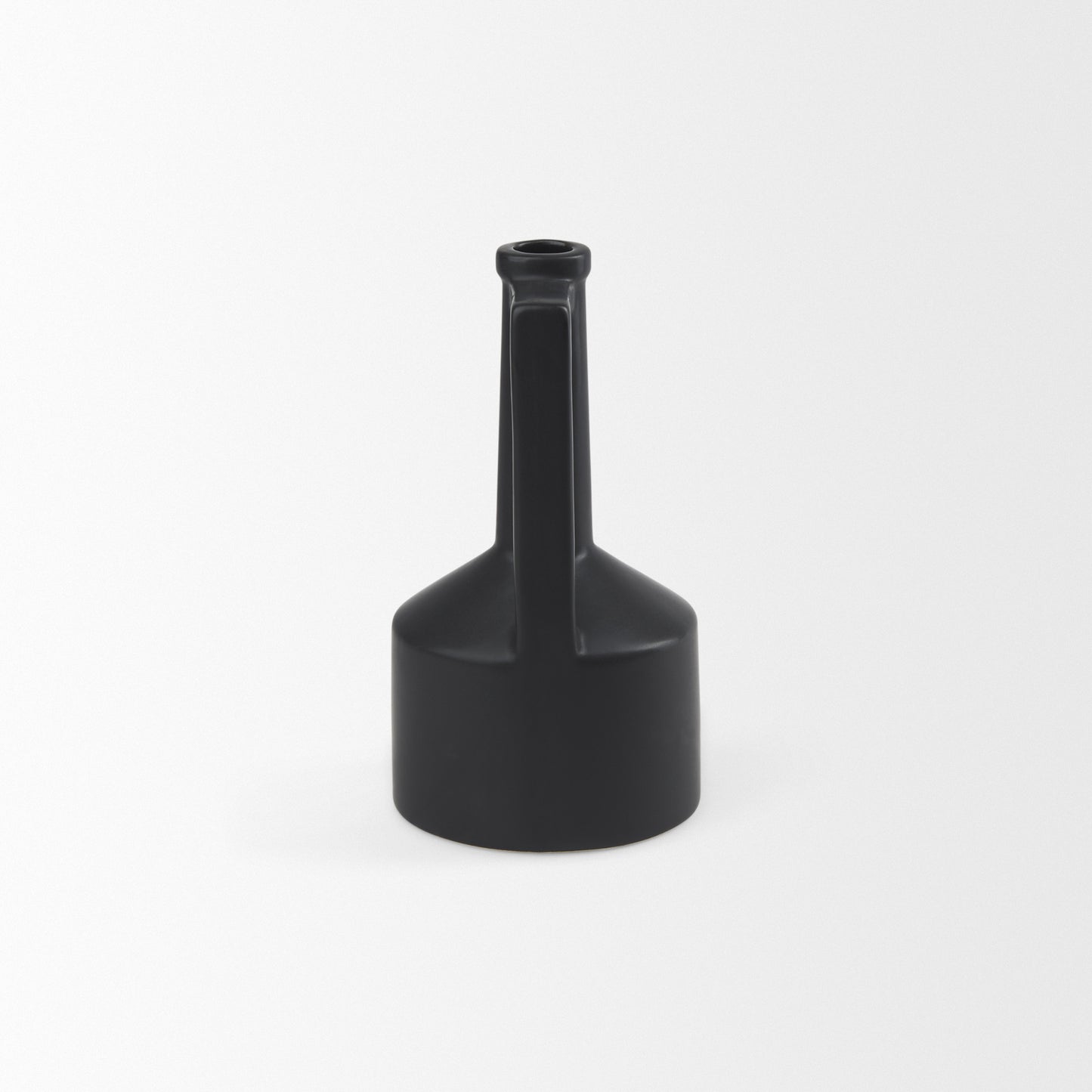 PALISADES 9" BLACK CERAMIC TABLE VASE - Varnish & Vibe