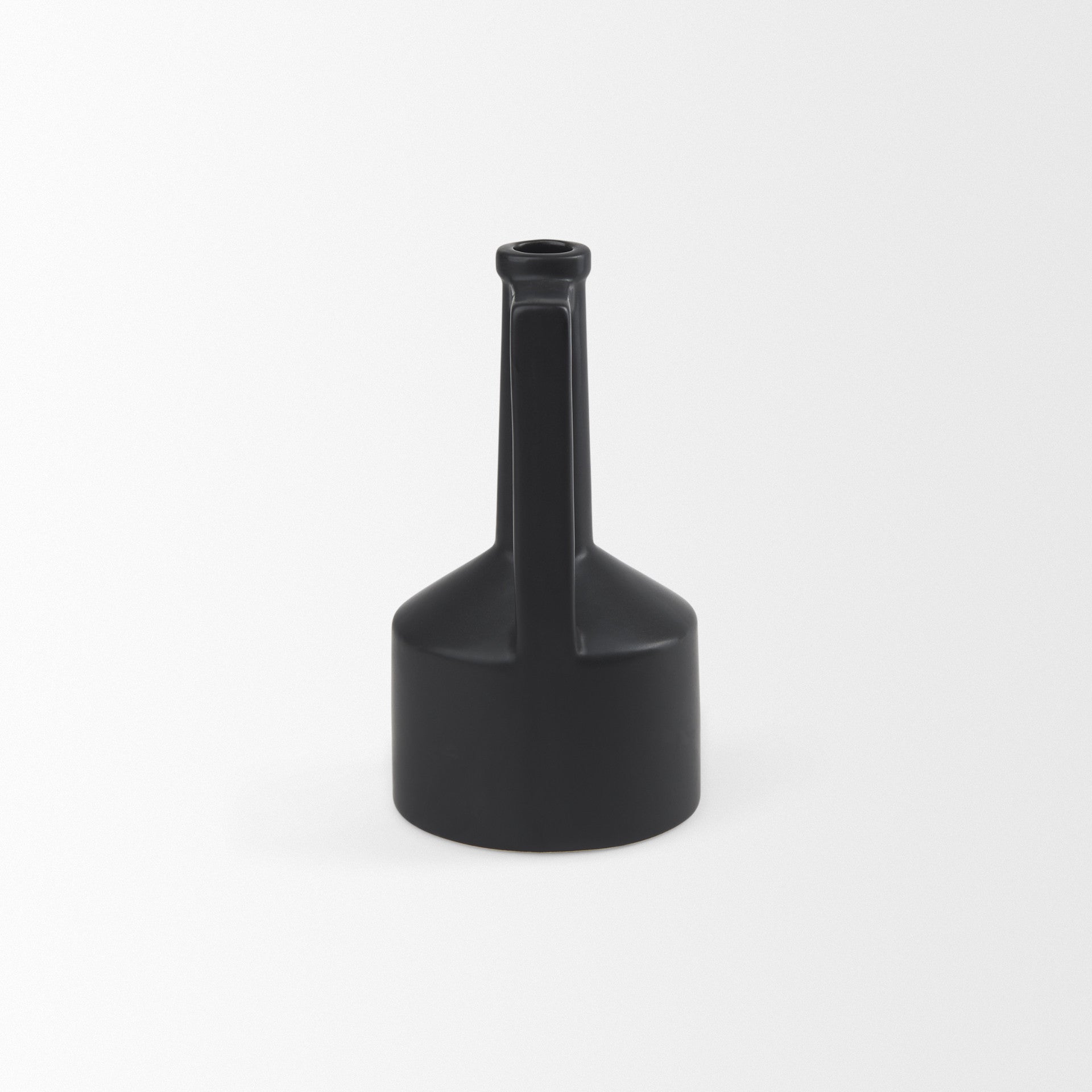PALISADES 9" BLACK CERAMIC TABLE VASE - Varnish & Vibe